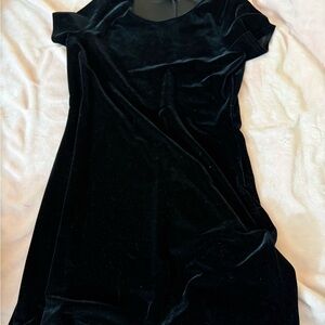 Elegant Black Velvet stretchy Dress